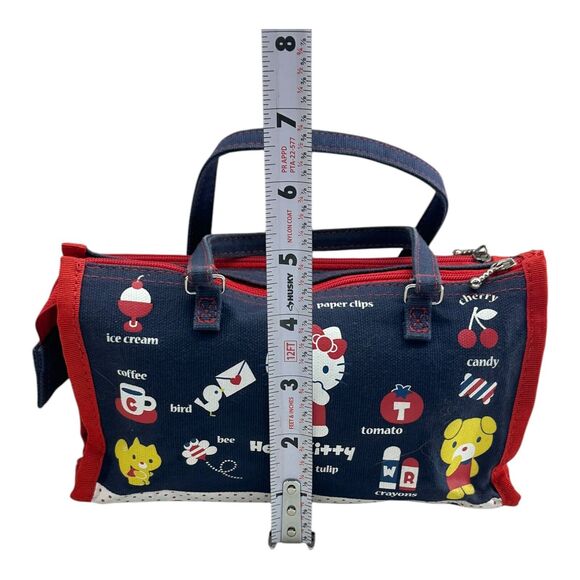 2007 Sanrio Smiles Hello Kitty Rorry Bear Rabbit Navy Red Art Supply Pouch Bag - Picture 3 of 13